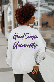 GRAND CANYON ANTELOPES DEDICATION EMBELLISHED STAR SLEEVE CREWNECK PULLOVER