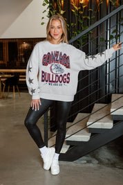 GONZAGA BULLDOGS RESILIENCE STAR EMBELLISHED CREW SWEATSHIRT