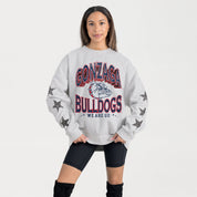GONZAGA BULLDOGS RESILIENCE STAR EMBELLISHED CREW SWEATSHIRT