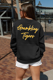 GRAMBLING STATE TIGERS DEDICATION EMBELLISHED STAR SLEEVE CREWNECK PULLOVER