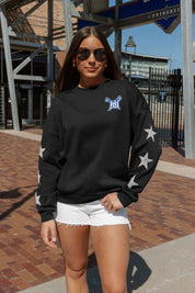 HAMPTON PIRATES DEDICATION EMBELLISHED STAR SLEEVE CREWNECK PULLOVER