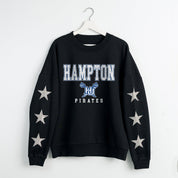 HAMPTON PIRATES VELOCITY STAR EMBELLISHED CREW SWEATSHIRT