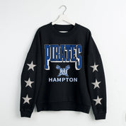 HAMPTON PIRATES PURE VICTORY EMBELLISHED STAR SLEEVE CREWNECK PULLOVER