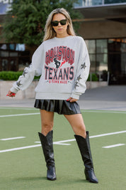 HOUSTON TEXANS RESILIENCE STAR EMBELLISHED CREW SWEATSHIRT