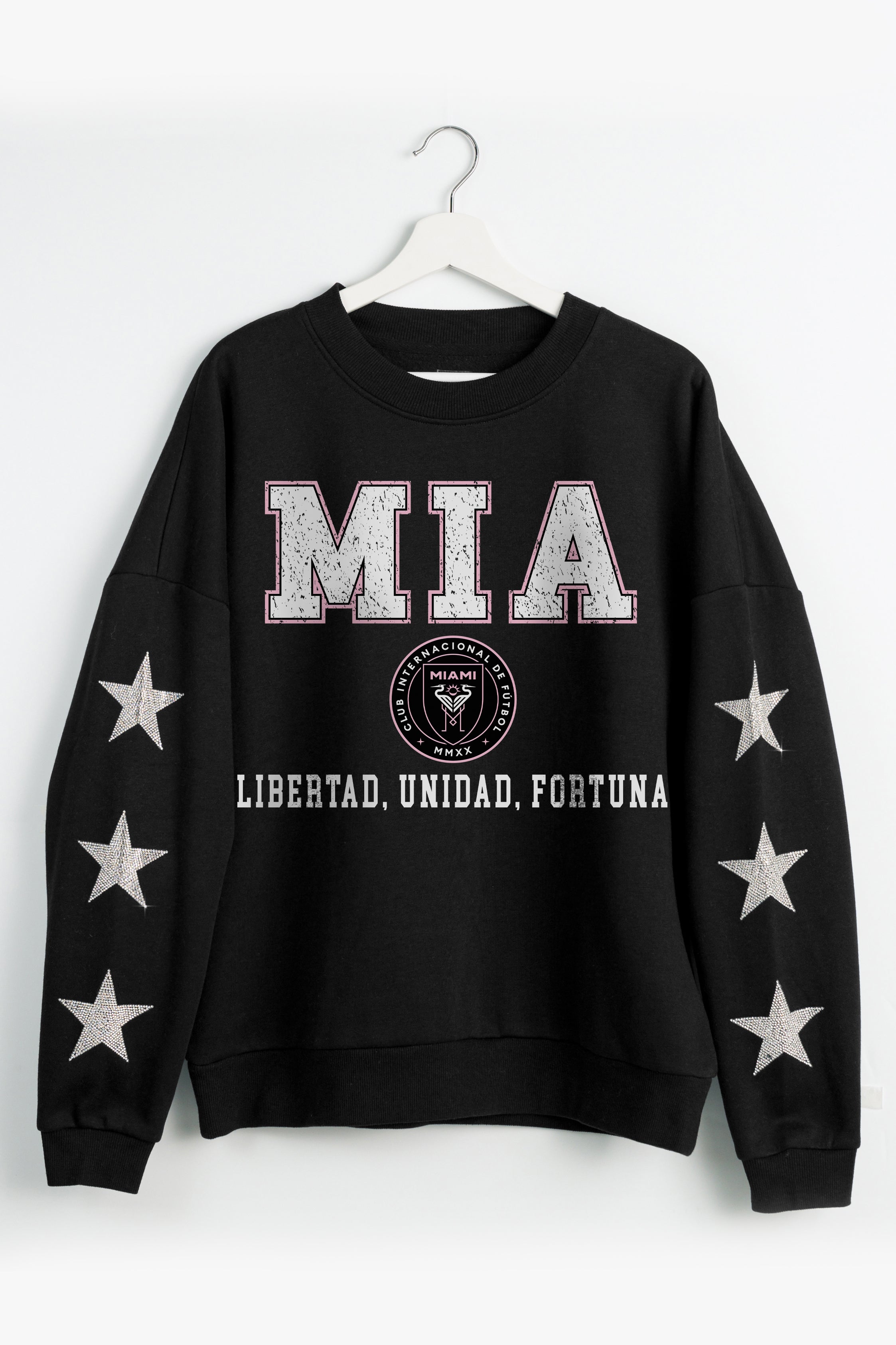 INTER MIAMI CF VELOCITY STAR EMBELLISHED CREW SWEATSHIRT
