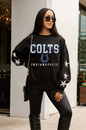 INDIANAPOLIS COLTS VELOCITY STAR EMBELLISHED CREW SWEATSHIRT