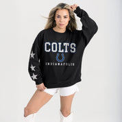 INDIANAPOLIS COLTS VELOCITY STAR EMBELLISHED CREW SWEATSHIRT