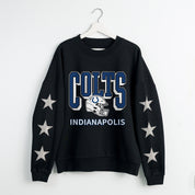 INDIANAPOLIS COLTS PURE VICTORY STAR EMBELLISHED CREW SWEATSHIRT