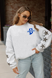 INDIANA STATE SYCAMORES DEDICATION EMBELLISHED STAR SLEEVE CREWNECK PULLOVER