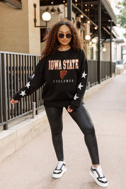 IOWA STATE CYCLONES VELOCITY STAR EMBELLISHED CREW SWEATSHIRT