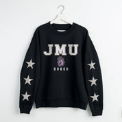 JAMES MADISON DUKES VELOCITY STAR EMBELLISHED CREW SWEATSHIRT