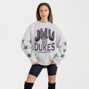 JAMES MADISON DUKES RESILIENCE STAR EMBELLISHED CREW SWEATSHIRT