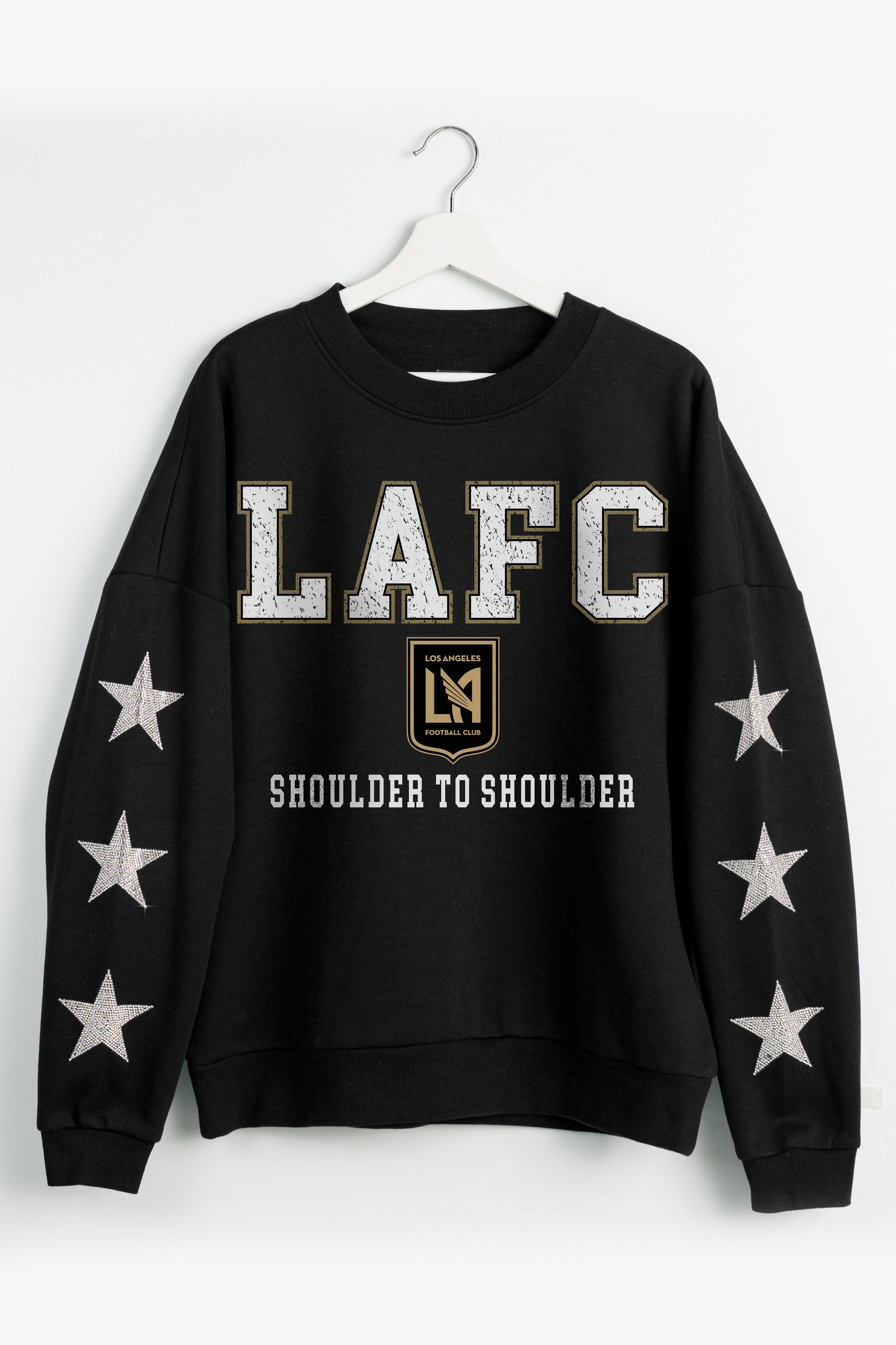 LOS ANGELES FC VELOCITY STAR EMBELLISHED CREW SWEATSHIRT