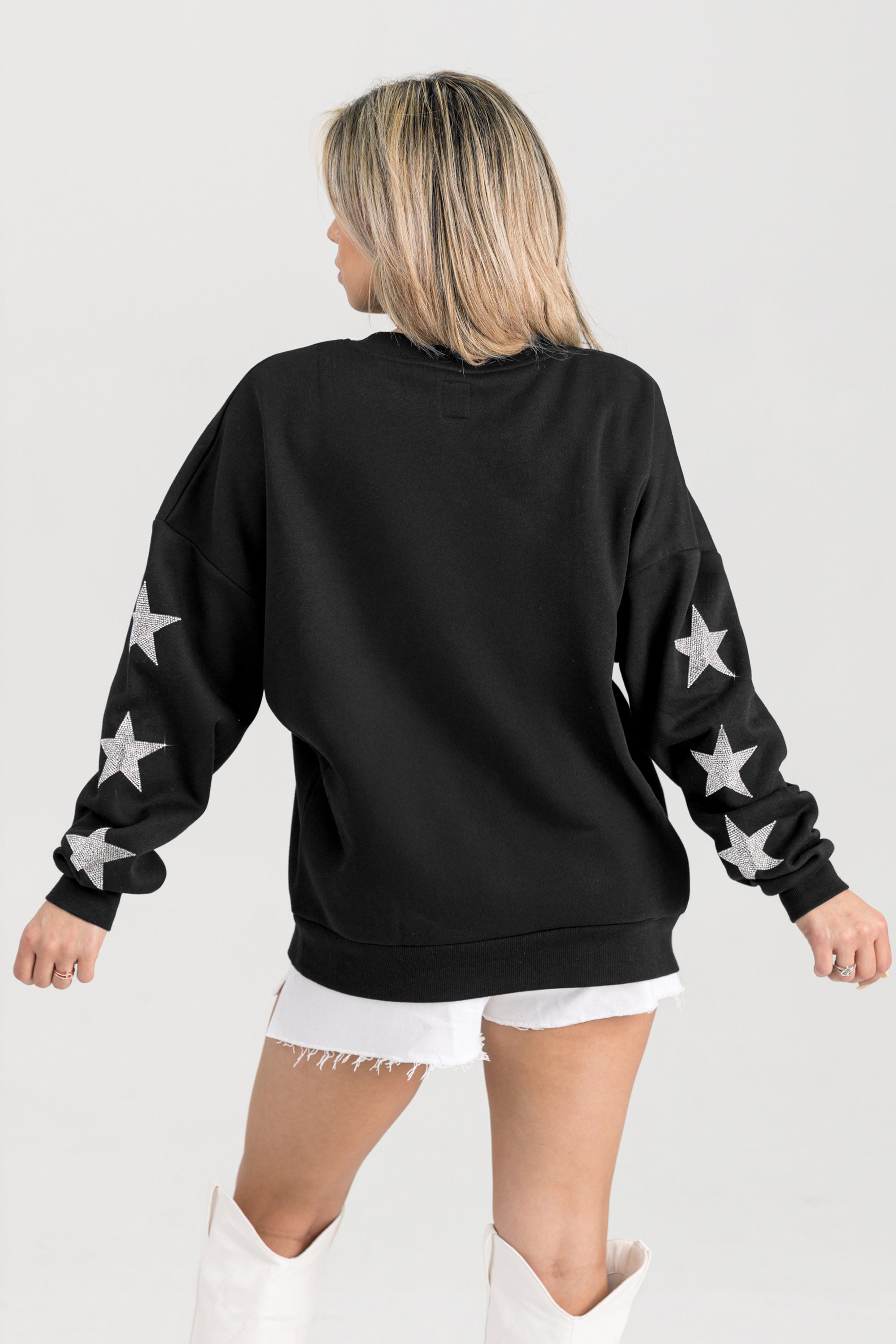 LOS ANGELES GALAXY VELOCITY STAR EMBELLISHED CREW SWEATSHIRT