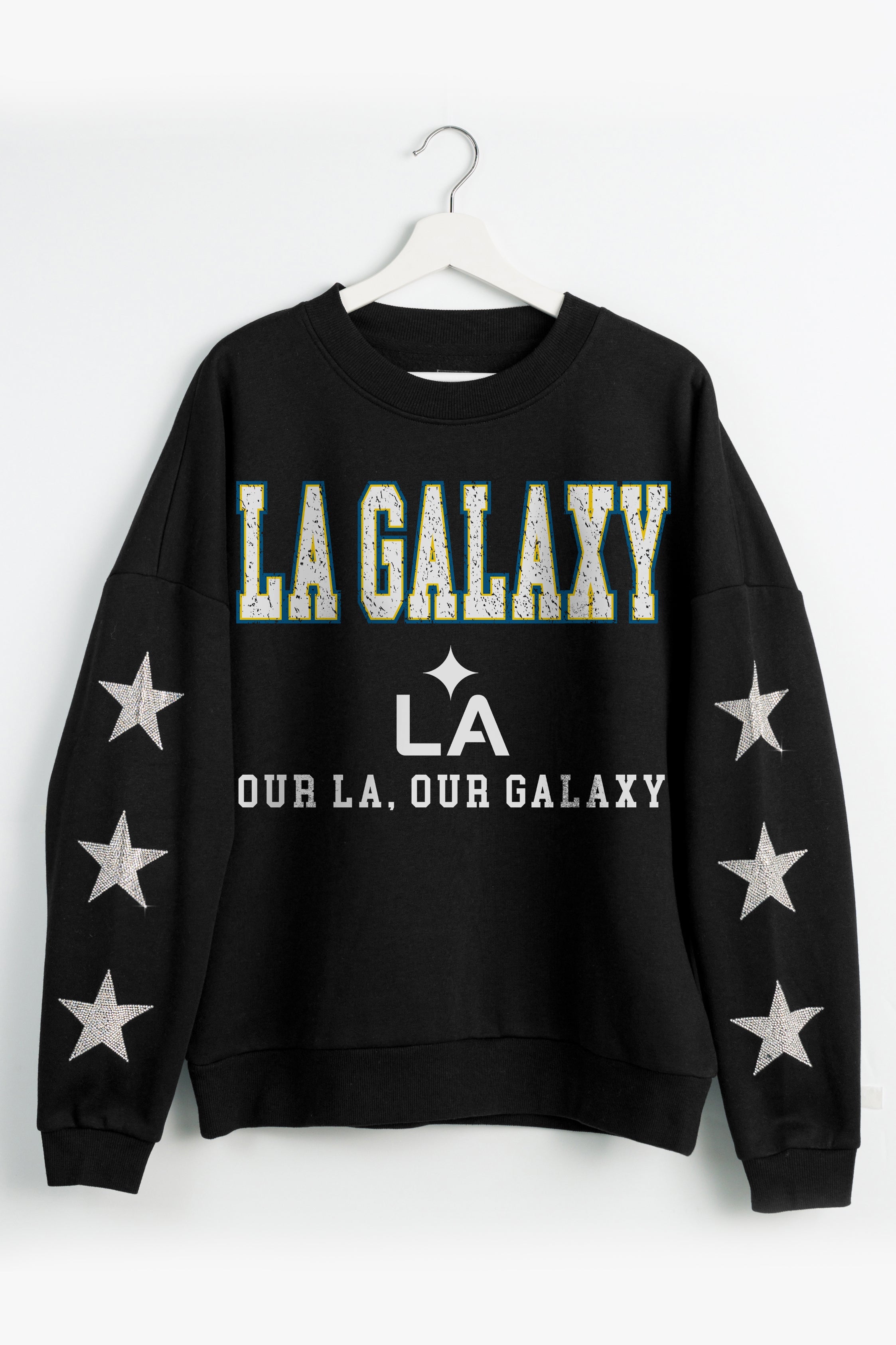 LOS ANGELES GALAXY VELOCITY STAR EMBELLISHED CREW SWEATSHIRT