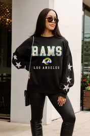 LOS ANGELES RAMS VELOCITY STAR EMBELLISHED CREW SWEATSHIRT
