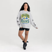 LOS ANGELES RAMS RESILIENCE STAR EMBELLISHED CREW SWEATSHIRT