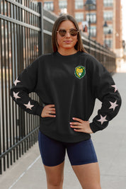 Black Southeastern Louisiana Lions Dedication Crewneck Pullover - On Model Full Length Front View | Gameday Couture - SOHO
