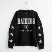 LAS VEGAS RAIDERS VELOCITY STAR EMBELLISHED CREW SWEATSHIRT