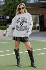 LAS VEGAS RAIDERS RESILIENCE STAR EMBELLISHED CREW SWEATSHIRT