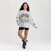 MIAMI DOLPHINS RESILIENCE STAR EMBELLISHED CREW SWEATSHIRT