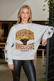 MINNESOTA STATE MANKATO MAVERICKS RESILIENCE STAR EMBELLISHED CREW SWEATSHIRT