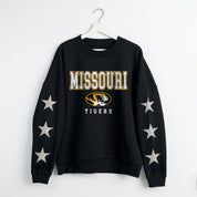 MISSOURI TIGERS VELOCITY STAR EMBELLISHED CREW SWEATSHIRT
