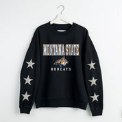 MONTANA STATE BOBCATS VELOCITY STAR EMBELLISHED CREW SWEATSHIRT