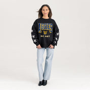NORTH CAROLINA A&T STATE AGGIES PURE VICTORY EMBELLISHED STAR SLEEVE CREWNECK PULLOVER