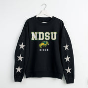 NORTH DAKOTA STATE BISON VELOCITY STAR EMBELLISHED CREW SWEATSHIRT