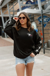 NORTH CAROLINA CENTRAL EAGLES DEDICATION EMBELLISHED STAR SLEEVE CREWNECK PULLOVER