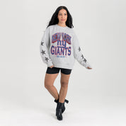 NEW YORK GIANTS RESILIENCE STAR EMBELLISHED CREW SWEATSHIRT