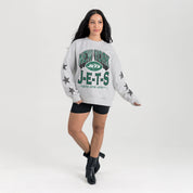 NEW YORK JETS RESILIENCE STAR EMBELLISHED CREW SWEATSHIRT