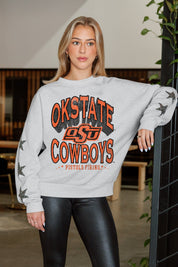 OKLAHOMA STATE COWBOYS RESILIENCE STAR EMBELLISHED CREW SWEATSHIRT