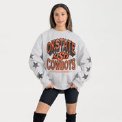 OKLAHOMA STATE COWBOYS RESILIENCE STAR EMBELLISHED CREW SWEATSHIRT