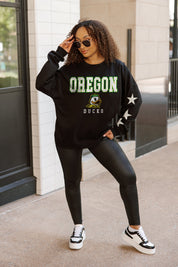 OREGON DUCKS VELOCITY STAR EMBELLISHED CREW SWEATSHIRT