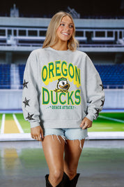 OREGON DUCKS RESILIENCE STAR EMBELLISHED CREW SWEATSHIRT