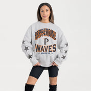 PEPPERDINE WAVES RESILIENCE STAR EMBELLISHED CREW SWEATSHIRT