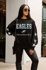 PHILADELPHIA EAGLES VELOCITY STAR EMBELLISHED CREW SWEATSHIRT
