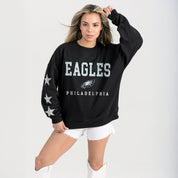 PHILADELPHIA EAGLES VELOCITY STAR EMBELLISHED CREW SWEATSHIRT