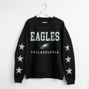 PHILADELPHIA EAGLES VELOCITY STAR EMBELLISHED CREW SWEATSHIRT