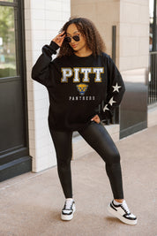 PITTSBURGH PANTHERS VELOCITY STAR EMBELLISHED CREW SWEATSHIRT
