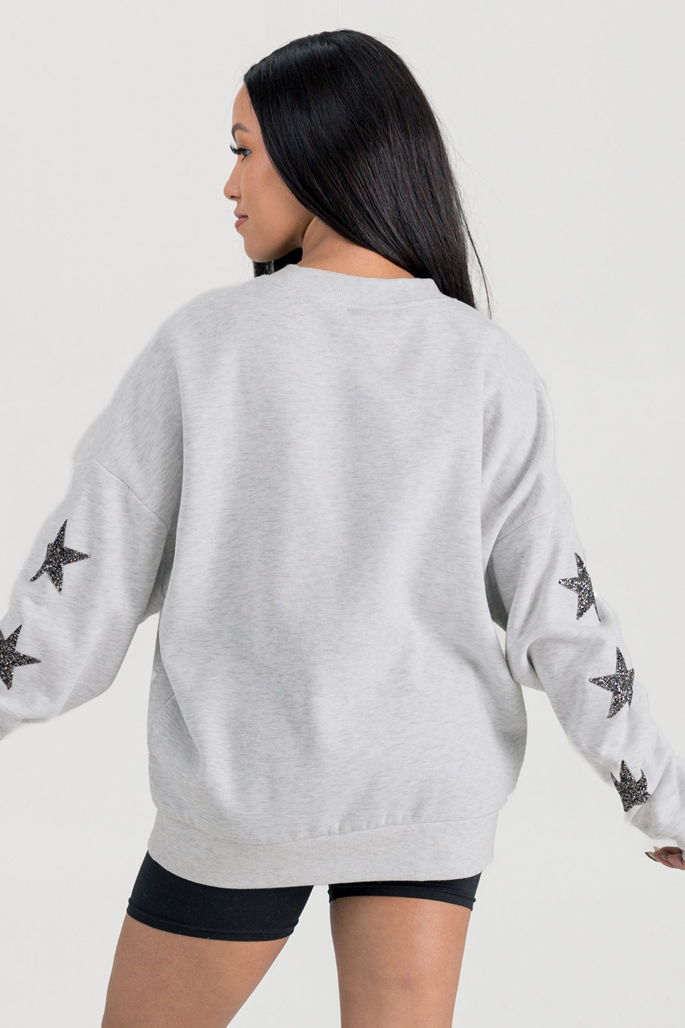 PITTSBURGH STEELERS BOLD PLAY STAR EMBELLISHED CREW SWEATSHIRT BY RANDI MAHOMES