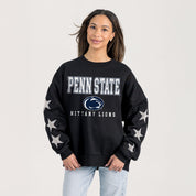 PENN STATE NITTANY LIONS VELOCITY STAR EMBELLISHED CREW SWEATSHIRT