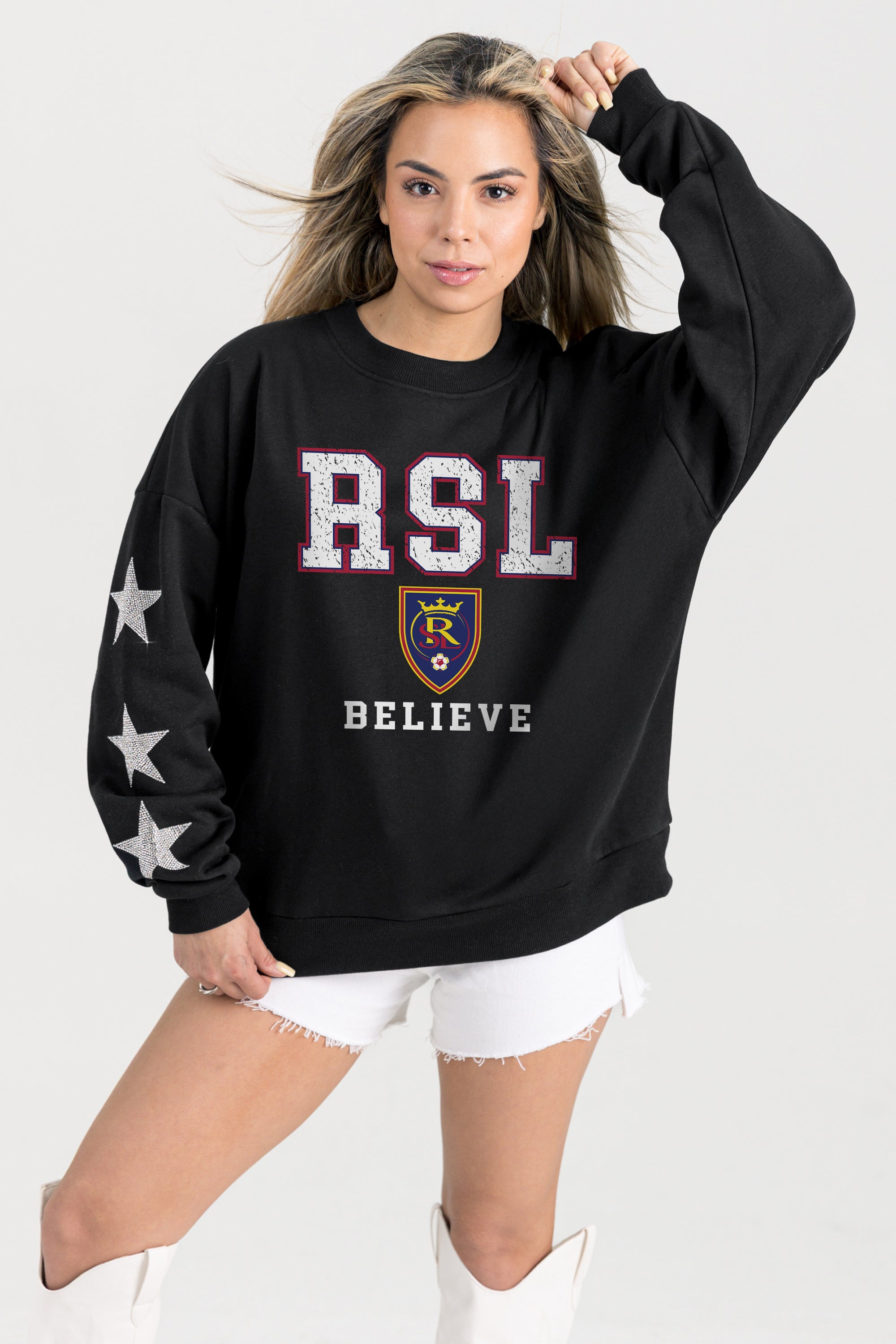 REAL SALT LAKE VELOCITY STAR EMBELLISHED CREW SWEATSHIRT