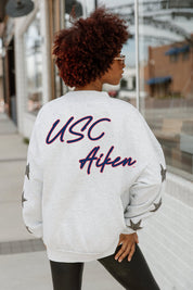 SOUTH CAROLINA AIKEN PACERS DEDICATION EMBELLISHED STAR SLEEVE CREWNECK PULLOVER