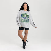 SEATTLE SEAHAWKS RESILIENCE STAR EMBELLISHED CREW SWEATSHIRT