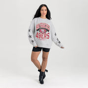 SAN FRANCISCO 49ERS RESILIENCE STAR EMBELLISHED CREW SWEATSHIRT