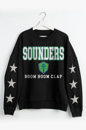 SEATTLE SOUNDERS FC VELOCITY STAR EMBELLISHED CREW SWEATSHIRT