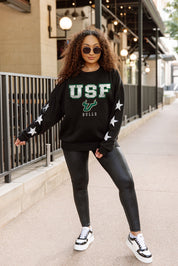SOUTH FLORIDA BULLS VELOCITY STAR EMBELLISHED CREW SWEATSHIRT